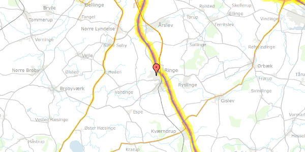 Trafikstøjkort på Grøftager 113, 5750 Ringe