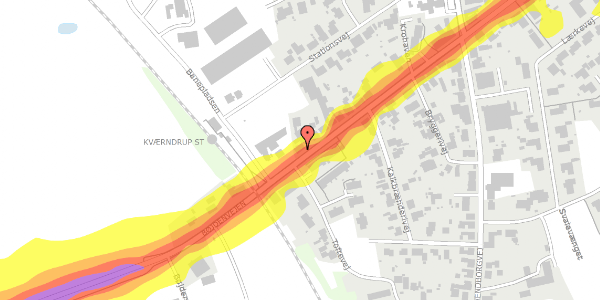 Trafikstøjkort på Bøjdenvejen 19, 5772 Kværndrup