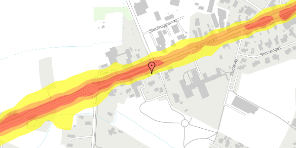 Trafikstøjkort på Faaborgvej 29, 5854 Gislev