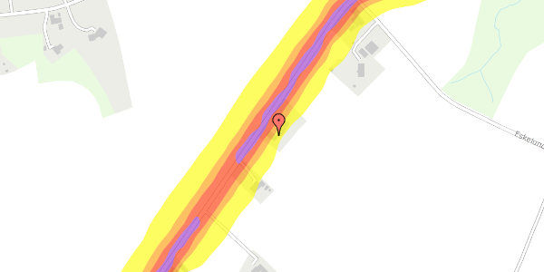 Trafikstøjkort på Faaborgvej 41, 5854 Gislev