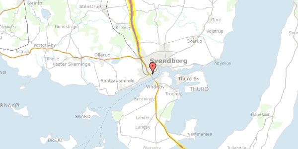 Trafikstøjkort på A P Møllers Vej 4, 5700 Svendborg