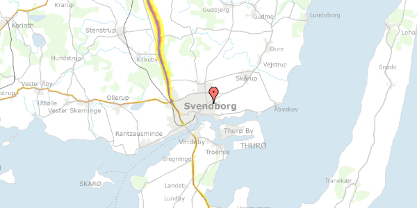 Trafikstøjkort på Agertoften 1, 5700 Svendborg