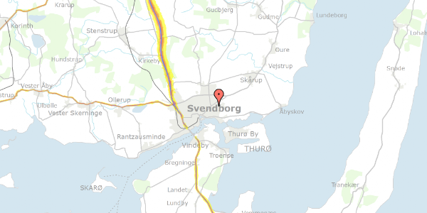 Trafikstøjkort på Agertoften 4, 5700 Svendborg