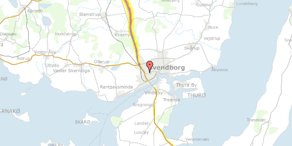 Trafikstøjkort på Aldersro 4, st. 3, 5700 Svendborg