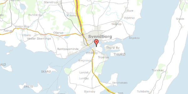 Trafikstøjkort på Bregningevej 6, 5700 Svendborg