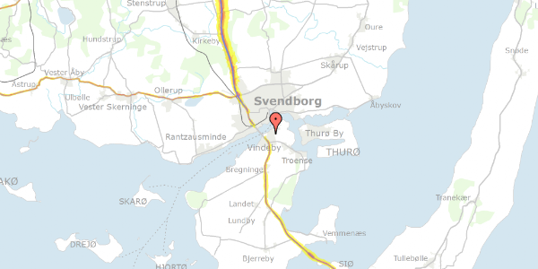 Trafikstøjkort på Bregningevej 27, 5700 Svendborg