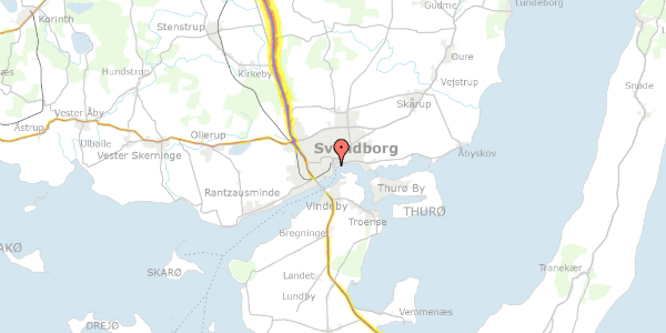 Trafikstøjkort på Brogade 2B, 1. 13, 5700 Svendborg