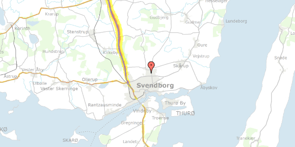 Trafikstøjkort på Brændeskovvænget 44, 5700 Svendborg