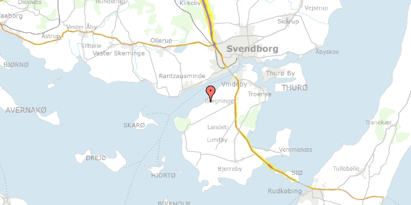 Trafikstøjkort på Bukkehavevej 11, 5700 Svendborg