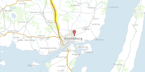 Trafikstøjkort på Byparken 61, 2. 4, 5700 Svendborg