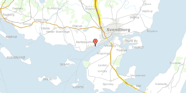 Trafikstøjkort på Børges Alle 5, 5700 Svendborg