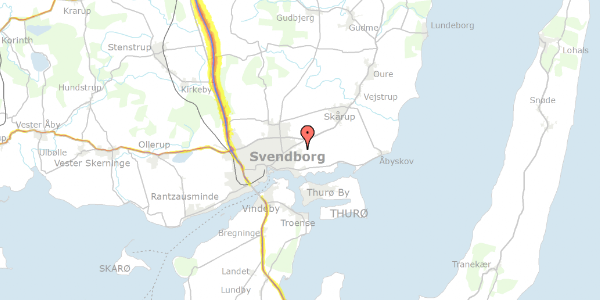 Trafikstøjkort på Egenappevej 7, 5700 Svendborg