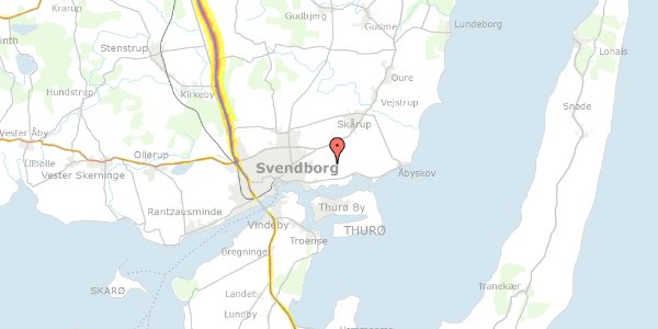 Trafikstøjkort på Egenappevej 135A, 5700 Svendborg