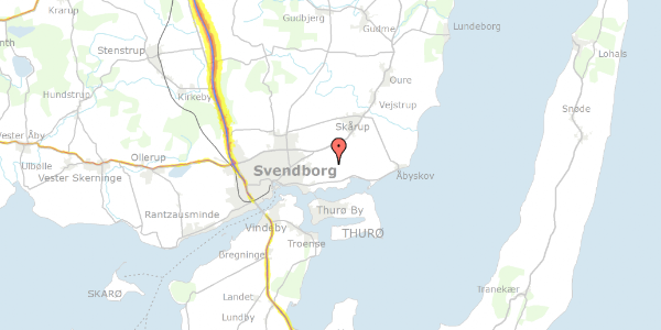 Trafikstøjkort på Egenappevej 153, 5700 Svendborg