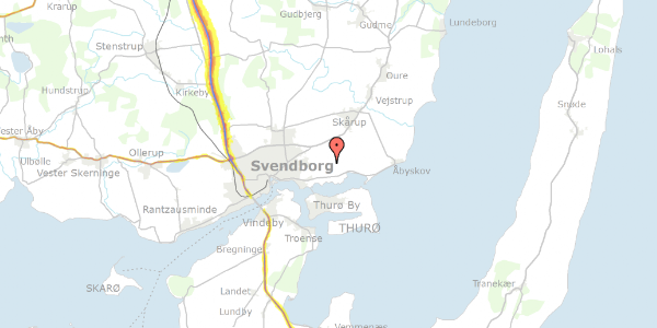 Trafikstøjkort på Egenappevej 167, 5700 Svendborg