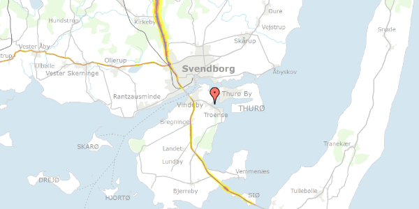 Trafikstøjkort på Eskærvej 4, 5700 Svendborg