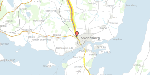 Trafikstøjkort på Fåborgvej 90, . 15, 5700 Svendborg