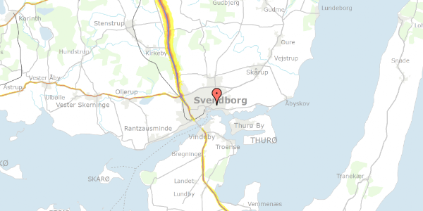 Trafikstøjkort på Gormsvej 2, kl. , 5700 Svendborg