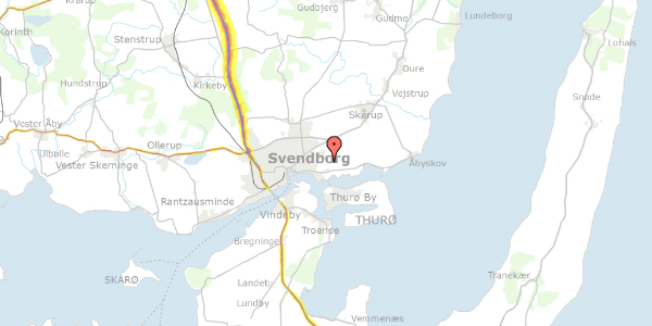 Trafikstøjkort på Hallindskovvej 41, 5700 Svendborg