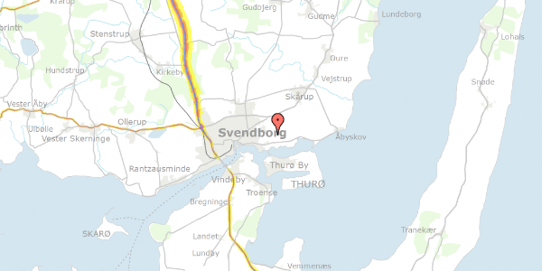 Trafikstøjkort på Hallindskovvej 60, 5700 Svendborg