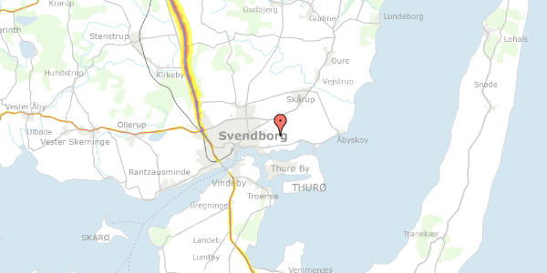 Trafikstøjkort på Hallindskovvej 78, 5700 Svendborg