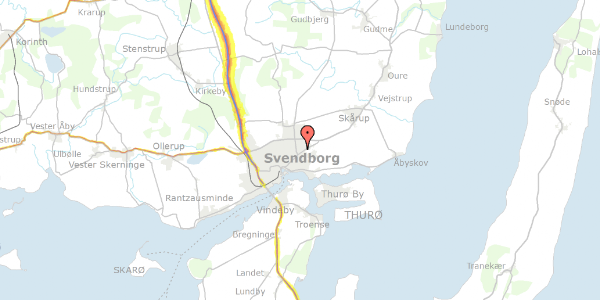 Trafikstøjkort på Heimdalsvej 20, 5700 Svendborg