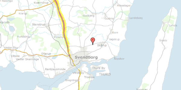 Trafikstøjkort på Holmdrupvej 15, 5881 Skårup Fyn