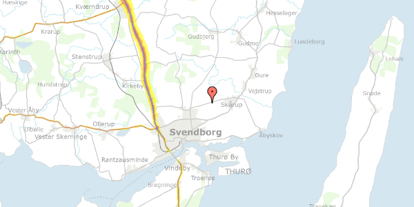 Trafikstøjkort på Holmdrupvej 17, 5881 Skårup Fyn