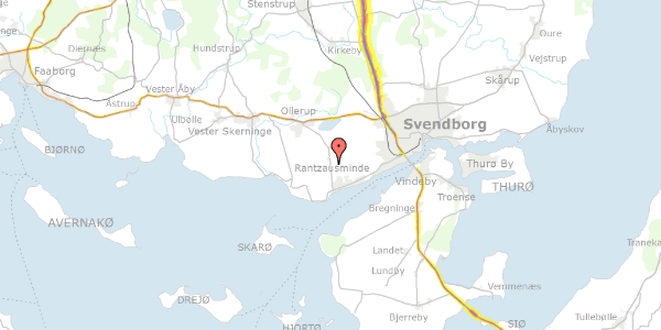 Trafikstøjkort på Højensvej 135, 5700 Svendborg