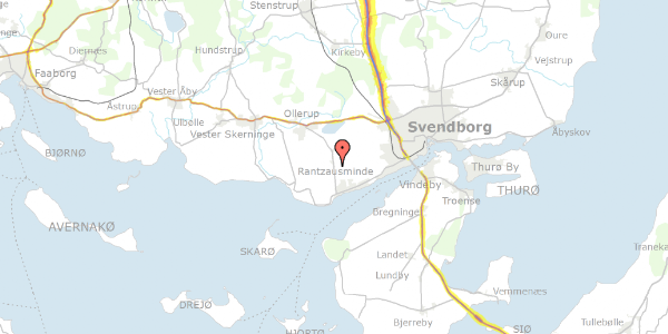 Trafikstøjkort på Højensvej 143, 5700 Svendborg