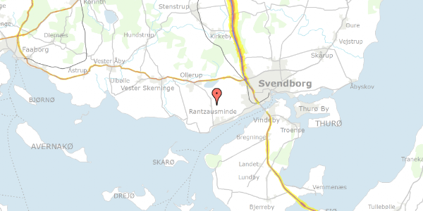 Trafikstøjkort på Højensvej 163, 5700 Svendborg