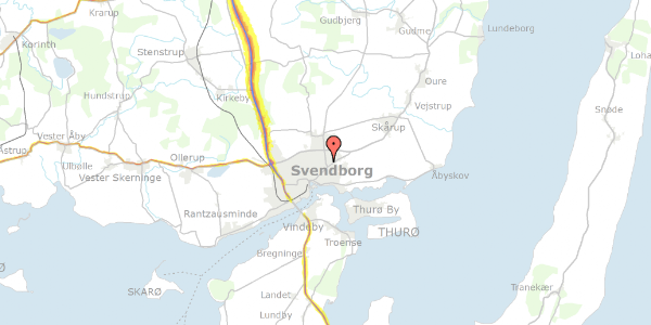 Trafikstøjkort på Kobbertoften 7, 1. , 5700 Svendborg