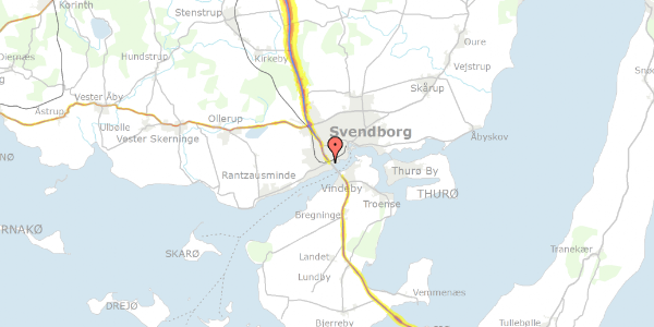 Trafikstøjkort på Kogtvedvej 7B, 5700 Svendborg