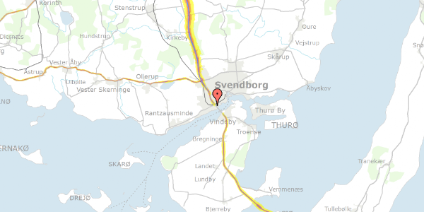 Trafikstøjkort på Kogtvedvej 15, 5700 Svendborg