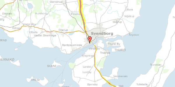Trafikstøjkort på Kogtvedvej 69, 5700 Svendborg