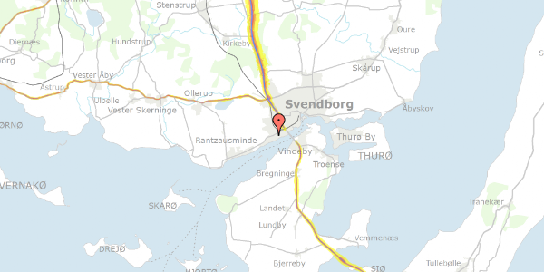 Trafikstøjkort på Kogtvedvej 95, 5700 Svendborg