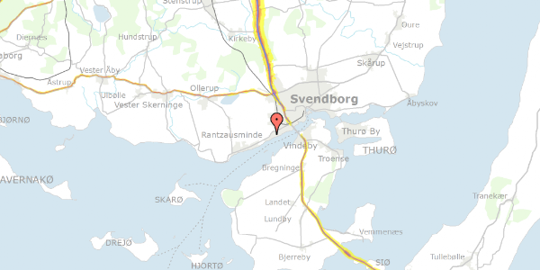 Trafikstøjkort på Kogtvedvej 140, 5700 Svendborg