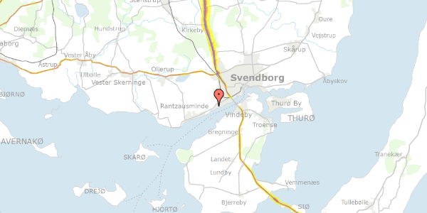 Trafikstøjkort på Kogtvedvej 148, 5700 Svendborg