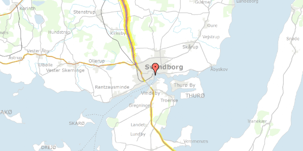 Trafikstøjkort på Korsgade 14C, 5700 Svendborg