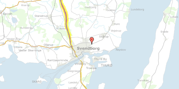 Trafikstøjkort på Latyrusvænget 62, 5700 Svendborg