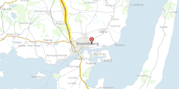 Trafikstøjkort på Linkensvænge 9C, 5700 Svendborg