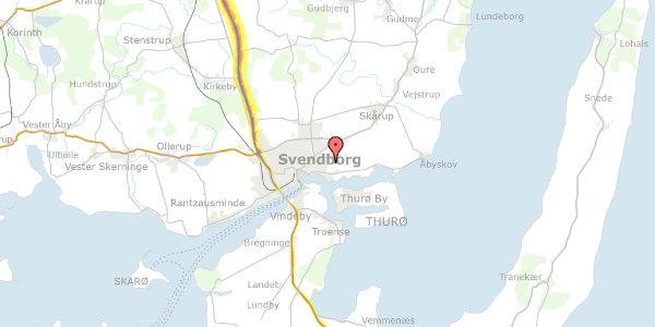 Trafikstøjkort på Linkensvænge 20, 5700 Svendborg