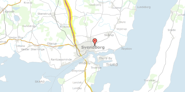 Trafikstøjkort på Lolkvænget 9, 5700 Svendborg