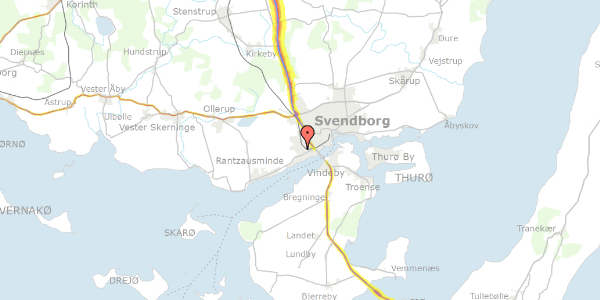 Trafikstøjkort på Louisenvænget 8, 5700 Svendborg