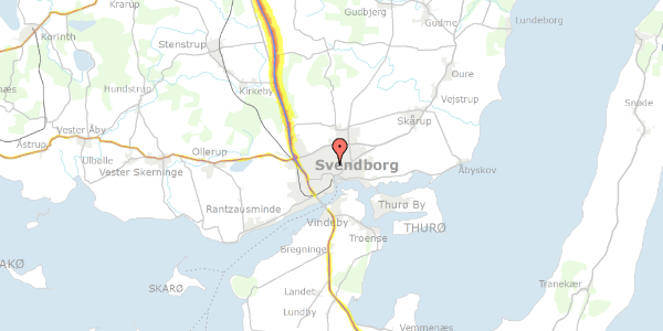 Trafikstøjkort på Mølmarksvej 17, 5700 Svendborg