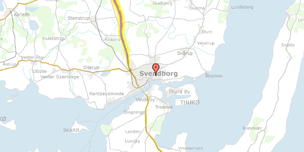 Trafikstøjkort på Nyborgvej 23, 1. , 5700 Svendborg