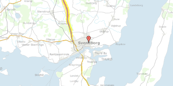 Trafikstøjkort på Nyborgvej 93C, 5700 Svendborg