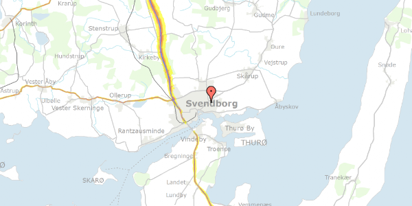 Trafikstøjkort på Nyborgvej 95, st. , 5700 Svendborg