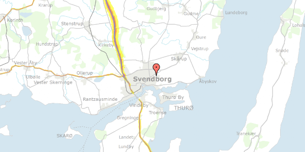 Trafikstøjkort på Nyborgvej 178, 5700 Svendborg