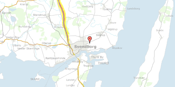 Trafikstøjkort på Nyborgvej 254, . 8a, 5700 Svendborg